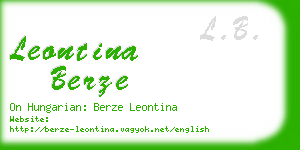 leontina berze business card